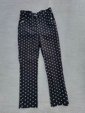 NEW YORK & COMPANY PULL-ON POLKA DOT PANTS SZ XS